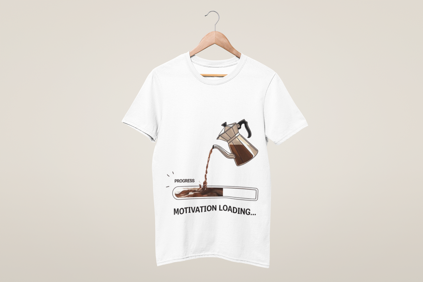 Motivation Loading – Coffee Lovers Oversized T-Shirt