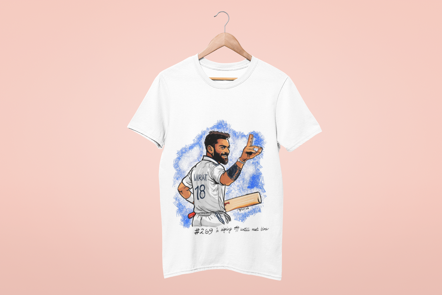 Virat Kohli Cricket Graphic Oversized T-Shirt – Ghostwear