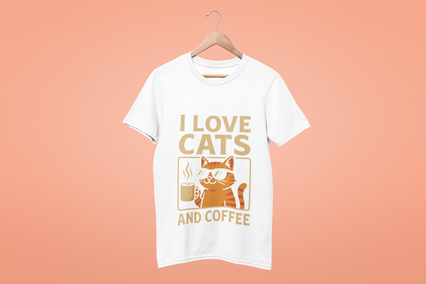 Cat & Coffee T-Shirts – Oversized Graphic Tees for Cat Lovers & Coffee Addicts